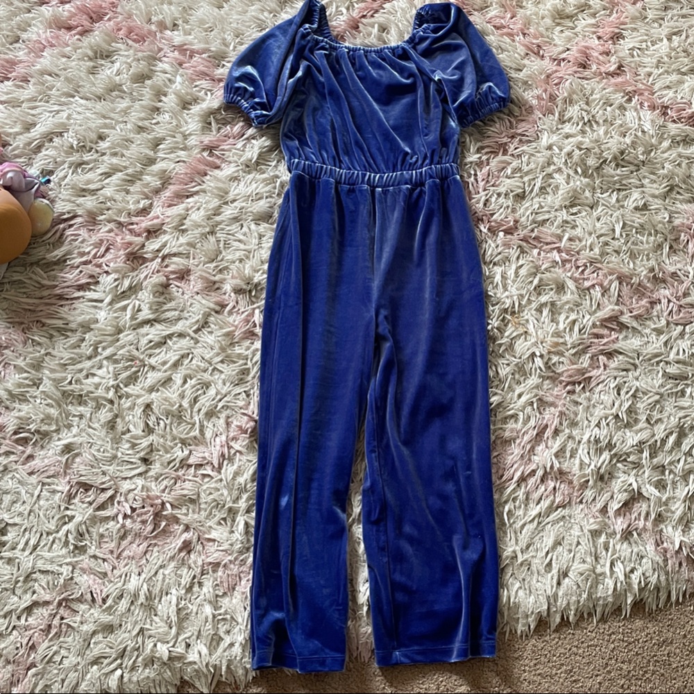 Crewcuts Blue Velvet Kids One Piece